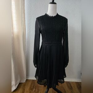 LULUS Black Chiffon Dress Size Small